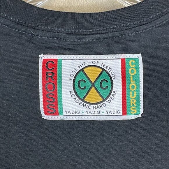 Cross Coluors T-Shirt Mens Medium Black Speak Yo Mind Crewneck Adult NWT - Picture 12 of 14